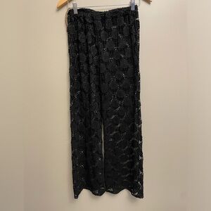 Blue Island Black Sheer Lace Pants